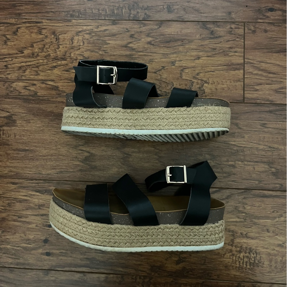 Black Platform Sandals